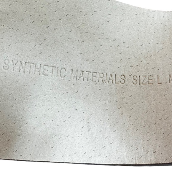 Anne Klein Wide Vegan Leather Circle Buckle Belt L - Picture 4 of 5